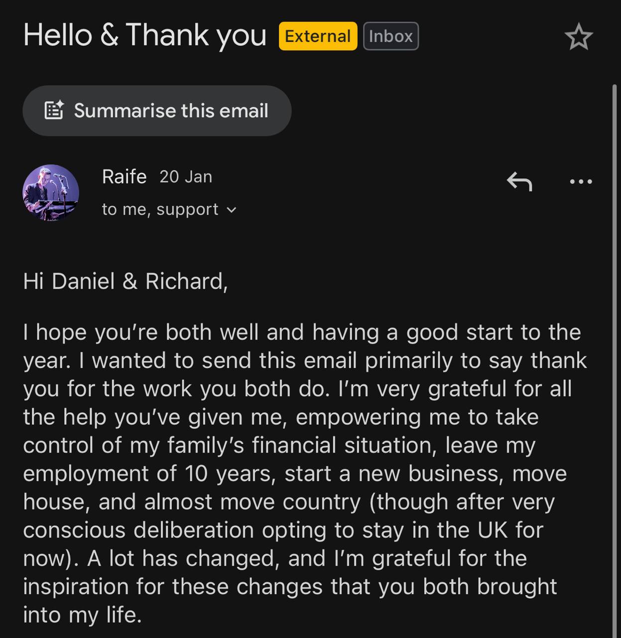 Testimonial from Raife, Sovereign Soul community member