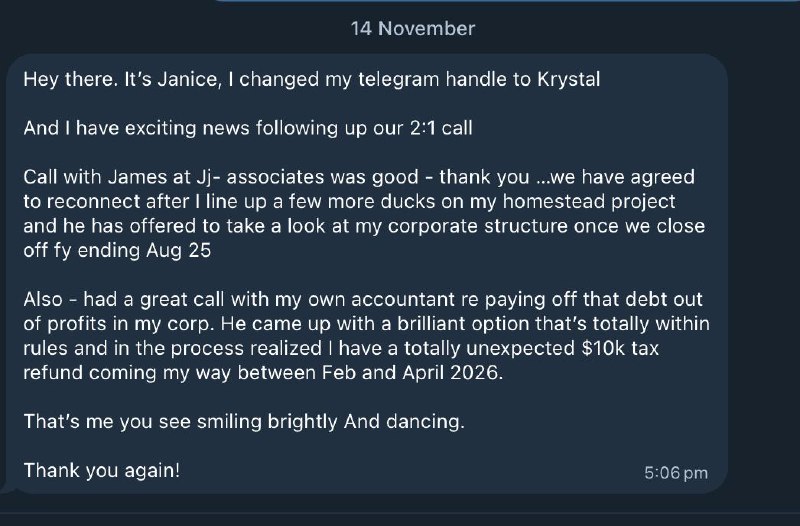 Testimonial from Janice, Sovereign Soul community member