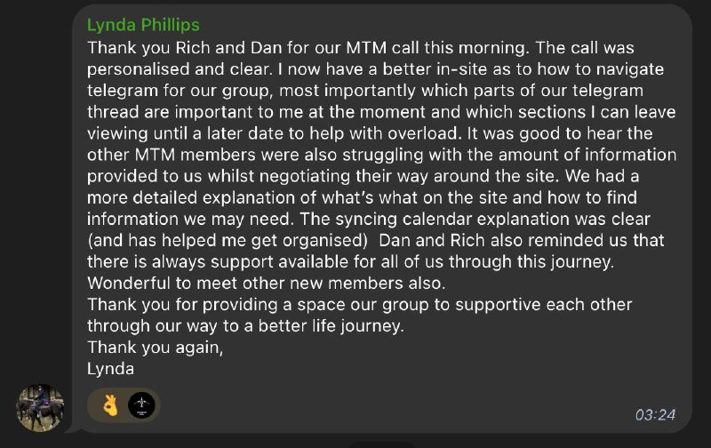 Testimonial from Lynda, Sovereign Soul community member
