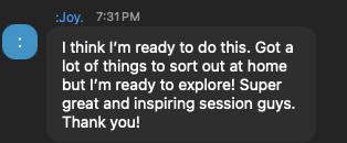 Testimonial from Joy, Sovereign Soul community member